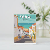 Faro Portugal Algarve Reizen Briefkaart (Staand voorkant)