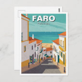 Faro Portugal Algarve Reizen Briefkaart (Voorkant / Achterkant)