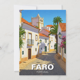 Faro Portugal Algarve Reizen Feestdagenkaart