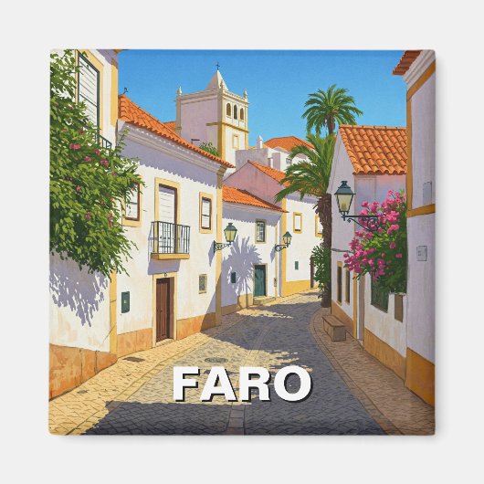 Faro Portugal Algarve Reizen Magneet (Voorkant)