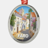 Faro Portugal Algarve Reizen Metalen Ornament (Links)