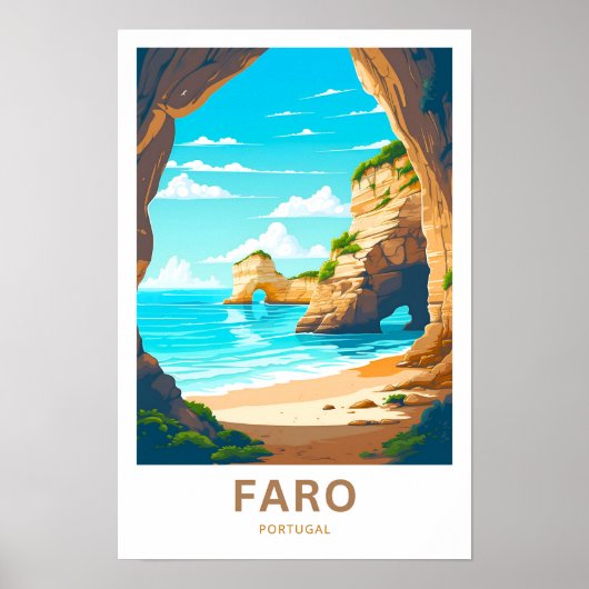 Faro Portugal Reisprint Poster (Voorkant)