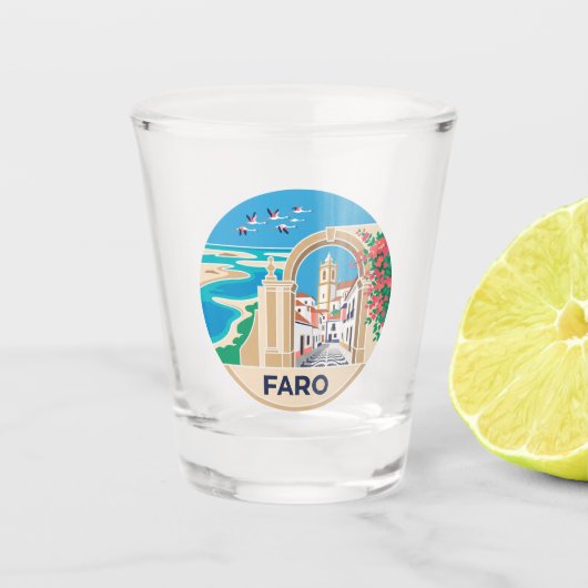 Faro Portugal Shot Glas (Voorkant)