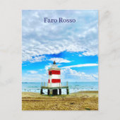 Faro Rosso Red Lighthouse Italy Postcard Briefkaart (Voorkant)