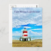 Faro Rosso Vuurtoren Rood Italië Briefkaart (Voorkant / Achterkant)