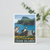 Faroe Eilanden Vintage Reis Briefkaart (Staand voorkant)