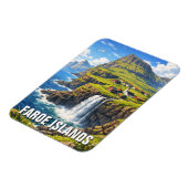 Faroe-eilanden Waterval Postkaart Magneet (Linkerzijde)