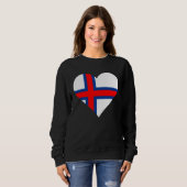 Faroe Islands Flag Heart Faroe Islands Love Faroe  Trui (Voorkant volledig)