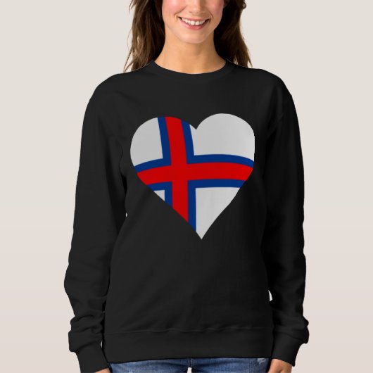Faroe Islands Flag Heart Faroe Islands Love Faroe  Trui (Voorkant)