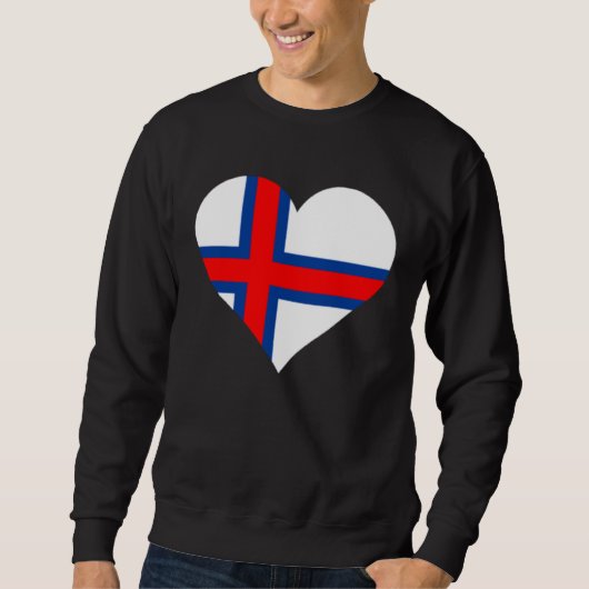 Faroe Islands Flag Heart Faroe Islands Love Faroe  Trui (Voorkant)