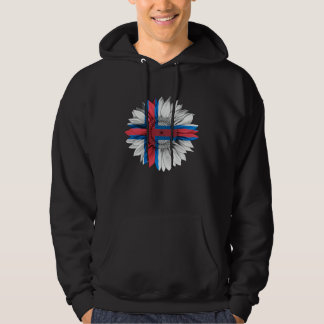 Faroe Islands Flag Sunflower Faroese Roots Proud P Hoodie