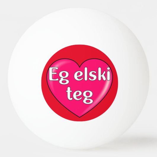 Faroese - Ik hou van je Pingpongbal (Achterkant)