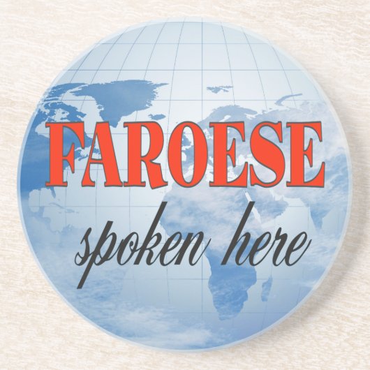 Faroese sprak hier troebele aarde zandsteen onderzetter (Voorkant)