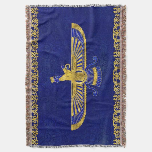 Farohar - faravahar - Fravashi Deken (Voorkant Verticaal)