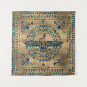 Farohar - Faravahar - Fravashi Marble en Gold Wandkleed (Voorkant)