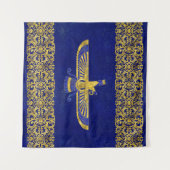 Farohar - faravahar - Fravashi Wandkleed (Voorkant (horizontaal))