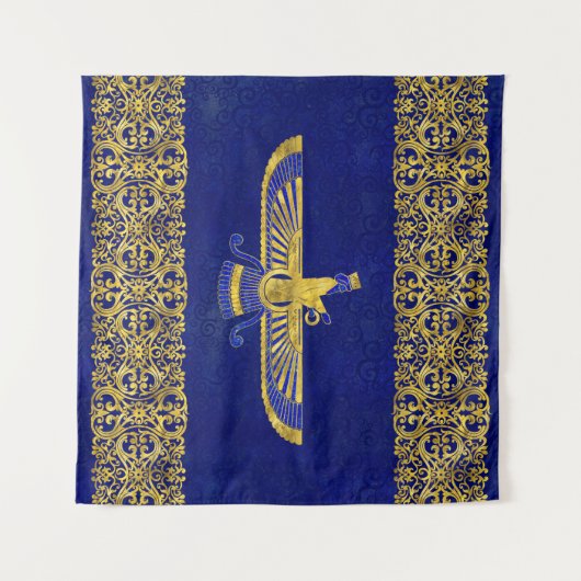 Farohar - faravahar - Fravashi Wandkleed (Voorkant (horizontaal))