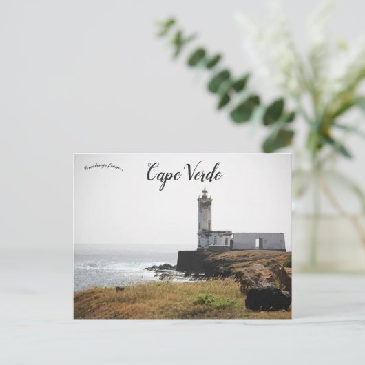 Farol de D Maria Pia Kaapverdië Briefkaart (Staand voorkant)