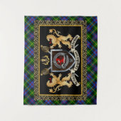 Farquharson Clan Badge & Motto w/Lions Wandkleed (Voorkant)