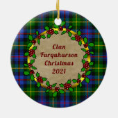 Farquharson Clan Badge & Tartan Persoonlijke mas Keramisch Ornament (Achterkant)
