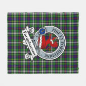 Farquharson Clan Badge Tartan Pset Fleece Deken (Voorkant (Horizontaal))
