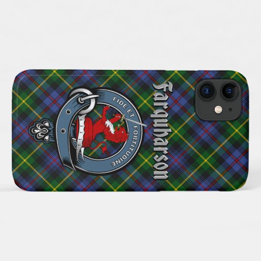 Farquharson Clan Badge & Tartan Telefoonhoesje Case-Mate iPhone Case (Achterkant (horizontaal))