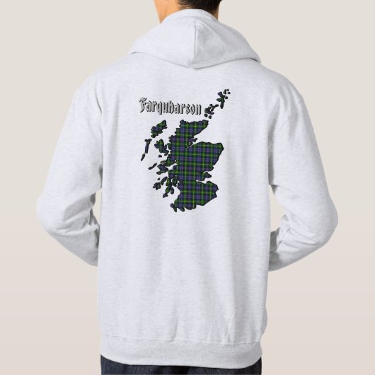 Farquharson Clan Badge & Tartan w/Motto Hoodie (Achterkant)