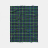 Farquharson Clan Blauw, Groen en Zwart Tartan Fleece Deken (Voorkant)