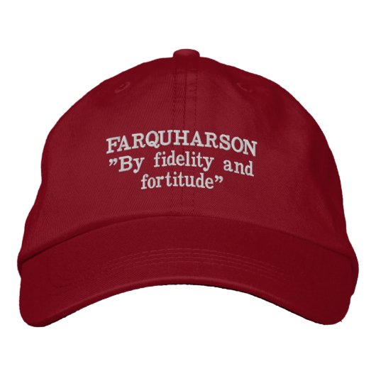 Farquharson Clan Motto Geborduurde Hoed Pet (Voorkant)