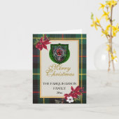 Farquharson Schotse Clan Tartan & Crest Kaart (Gele Bloem)