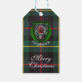 Farquharson Schotse Clan Tartan & Wapen Cadeaulabel