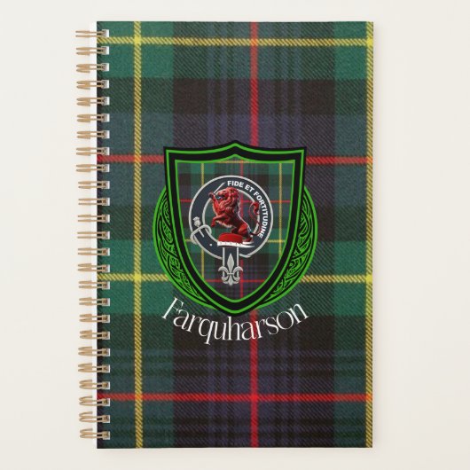 Farquharson Schotse Clan Tartan & Wapen Planner (Voorkant)