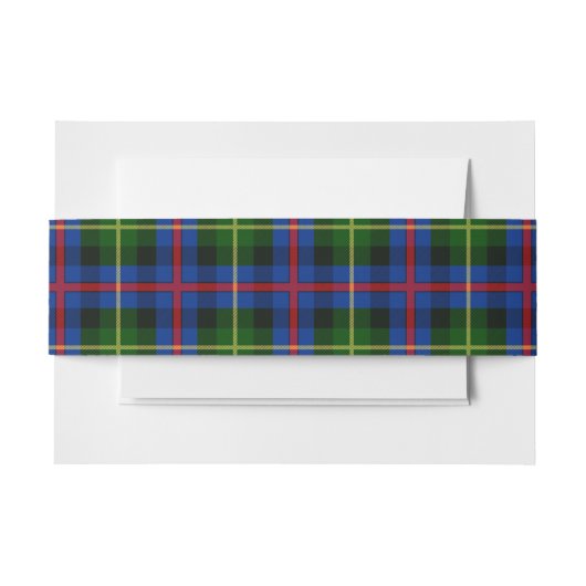 Farquharson Schotse Tartan Belly Band Uitnodigingen Wikkel (Voorkant Voorbeeld)