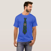 Farquharson Scottish Badge & Tartan Necktie  T-shirt (Voorkant volledig)