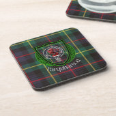Farquharson Scottish Clan Tartan & Crest Bier Onderzetter (Linkerzijde)