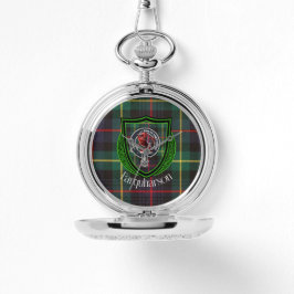 Farquharson Scottish Clan Tartan & Crest Horloge