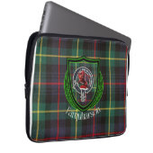 Farquharson Scottish Clan Tartan & Crest Laptop Sleeve (Voorkant Rechts)