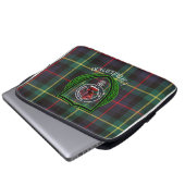 Farquharson Scottish Clan Tartan & Crest Laptop Sleeve (Voorkant onderkant)