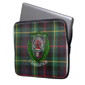 Farquharson Scottish Clan Tartan & Crest Laptop Sleeve (Voorkant Links)