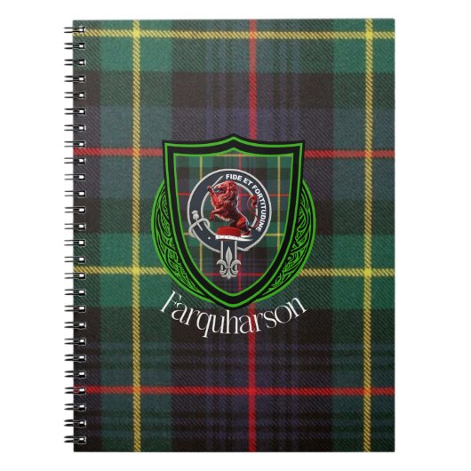 Farquharson Scottish Clan Tartan & Crest Notitieboek (Voorkant)