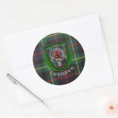 Farquharson Scottish Clan Tartan & Crest Ronde Sticker (Envelop)