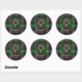 Farquharson Scottish Clan Tartan & Crest Ronde Sticker (Vel)