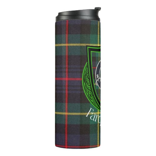 Farquharson Scottish Clan Tartan & Crest Thermosbeker (Gedraaid links)