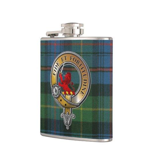 Farquharson Tartan & Badge Heupfles (Links)