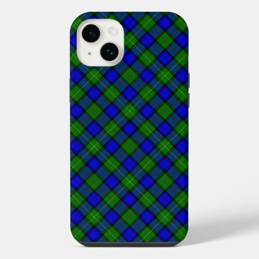 Farquharson tartan blauw groen ruit iPhone hoesje (Achterkant)