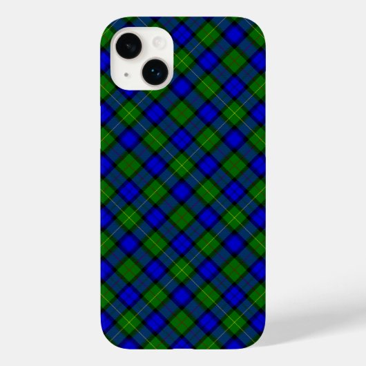Farquharson tartan blue green plaid Case-Mate iPhone case (Achterkant)