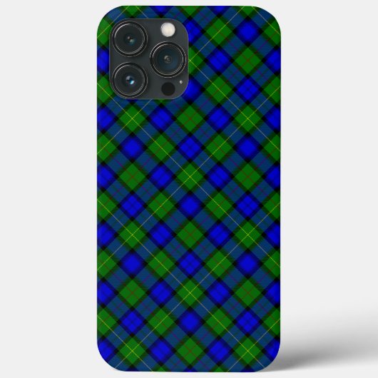 Farquharson tartan blue green plaid Case-Mate iPhone case (Achterkant)