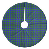 Farquharson tartan blue green plaid fleece kerstboom rok (Voorkant)