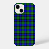 Farquharson tartan blue green plaid iPhone hoesje (Achterkant)