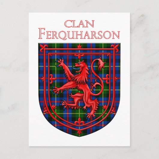 Farquharson Tartan Scottish Play Lion Rampant Briefkaart (Voorkant)